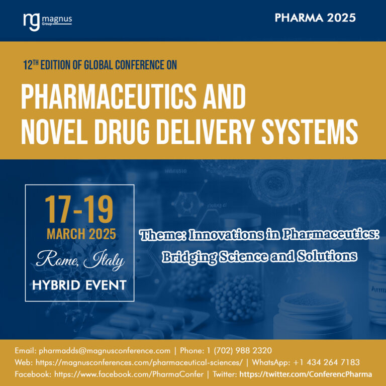 12th Edition of Global Conference on Pharmaceutics and Novel Drug Delivery Systems